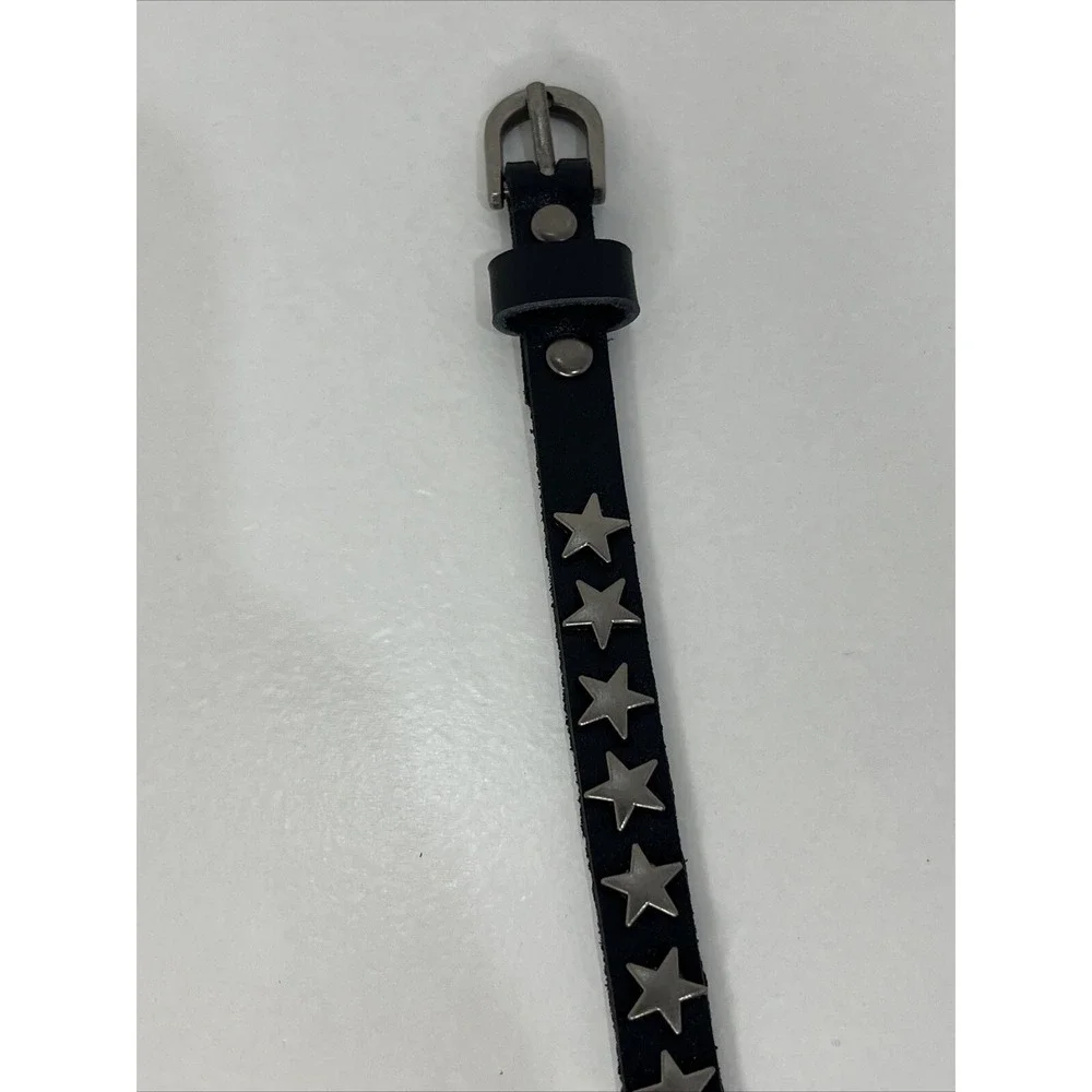 Lot of‎ 5 Punk Rock Star Studded Faux Leather Black- Brand New Sealed